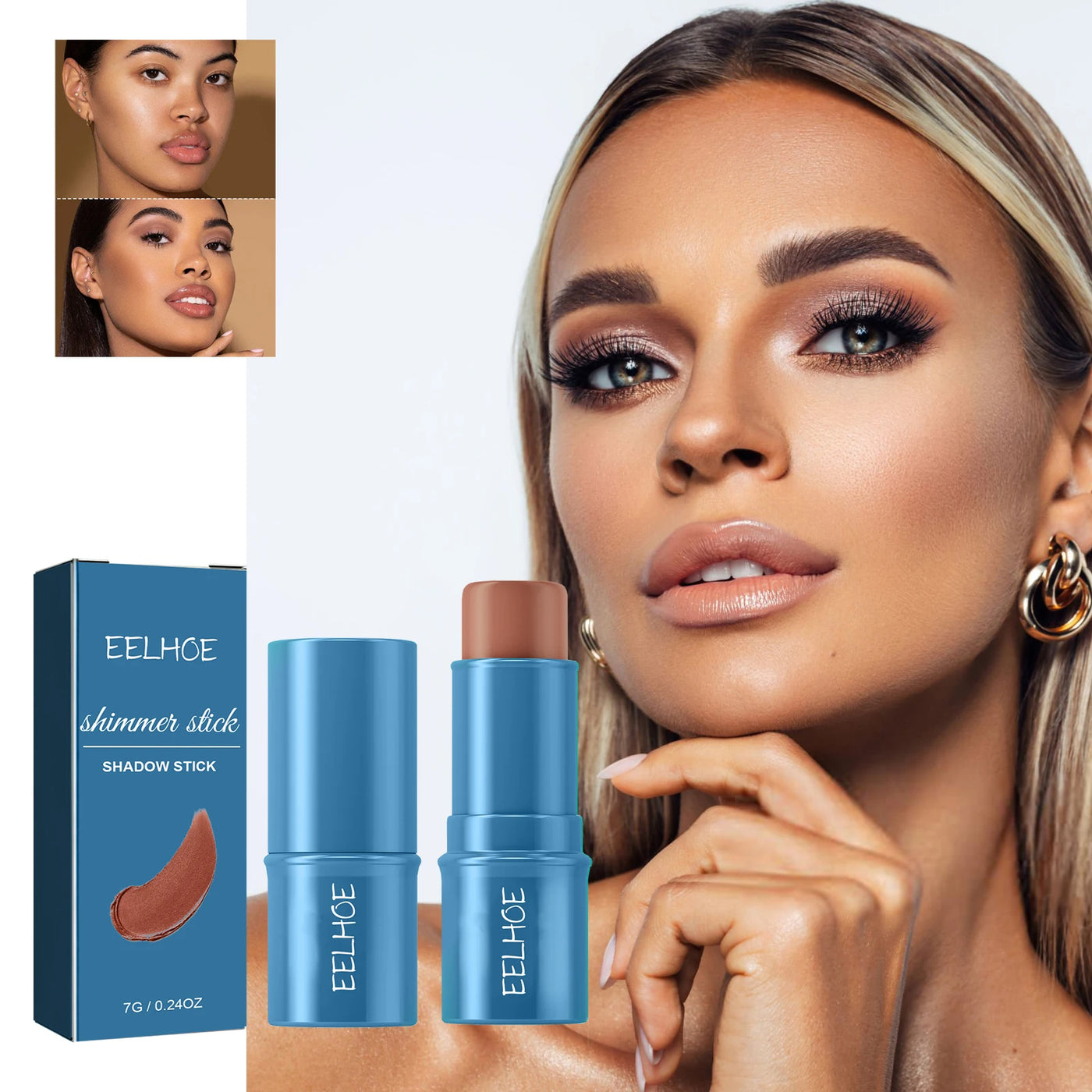 Double-ended Contouring Pen & Multi Functional Shadow Stick To Modify Contours Hold Makeup Waterproof Three-dimensional Shadow