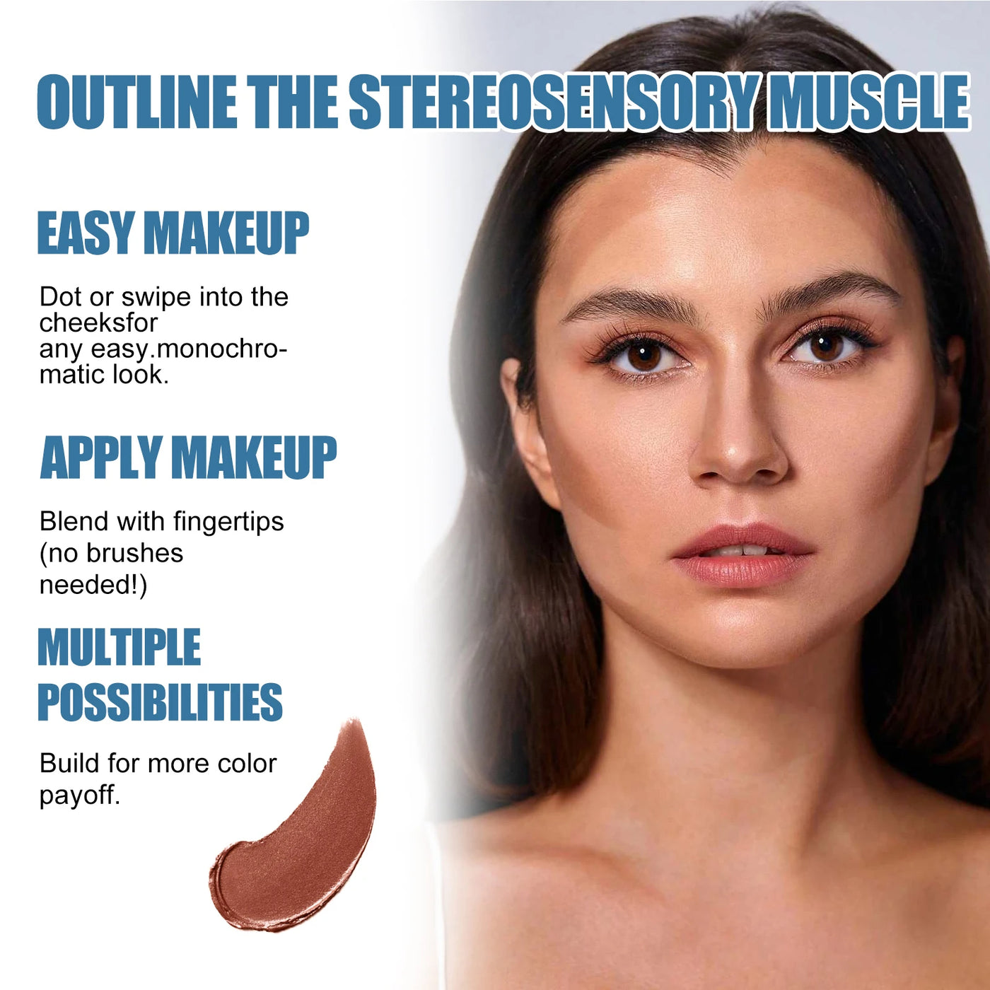 Double-ended Contouring Pen & Multi Functional Shadow Stick To Modify Contours Hold Makeup Waterproof Three-dimensional Shadow