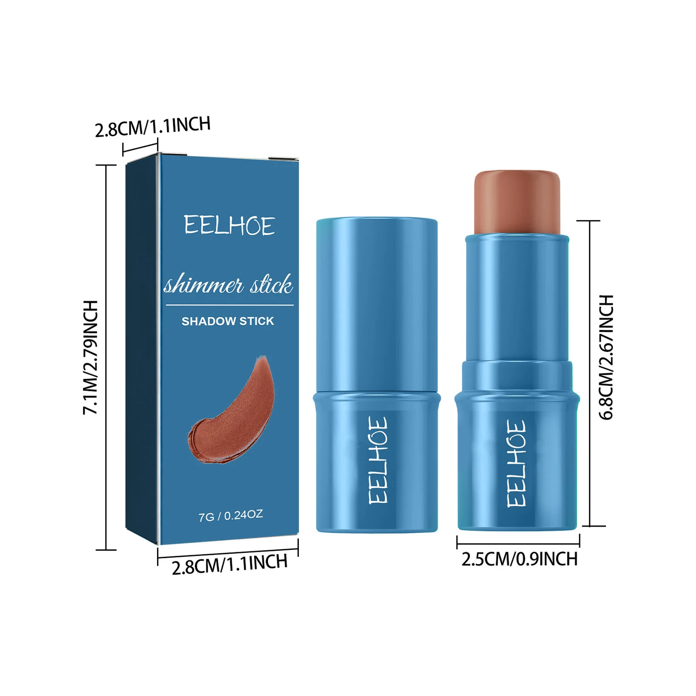 Double-ended Contouring Pen & Multi Functional Shadow Stick To Modify Contours Hold Makeup Waterproof Three-dimensional Shadow